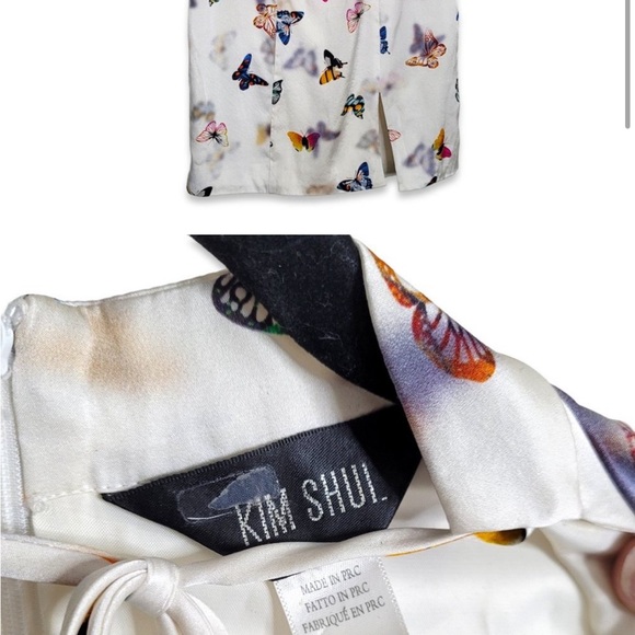 Kim Shui Butterfly Silk White Runway Mini Dress - Picture 4 of 4
